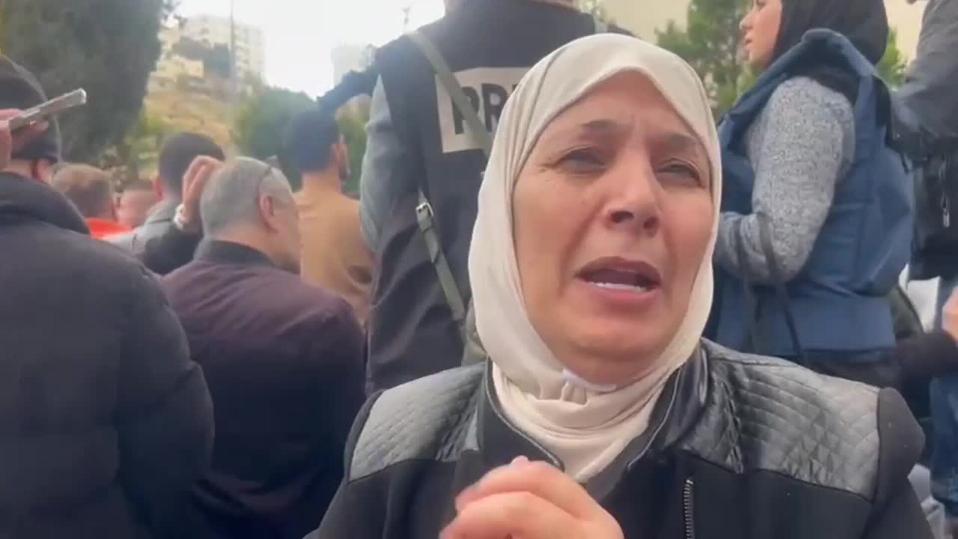 Madre de un preso palestino celebra la liberación de los detenidos por Israel Madre de un preso palestino celebra la liberación de los detenidos por Israel