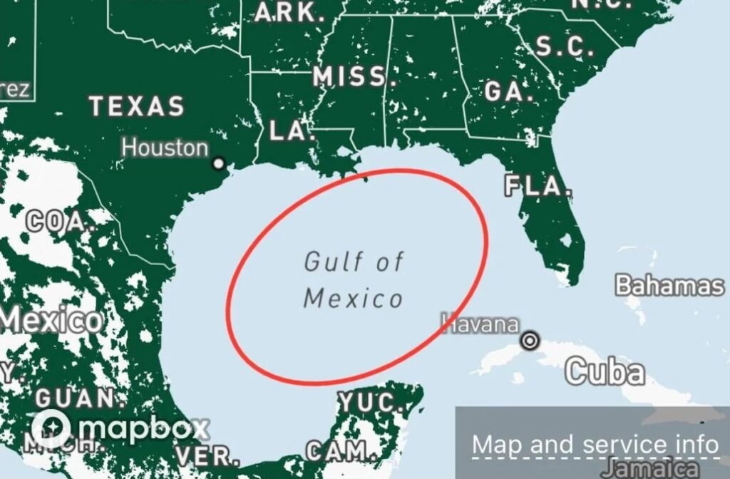 La empresa de móviles de Trump incluyó el “Golfo de México” en su mapa de cobertura La empresa de móviles de Trump incluyó el “Golfo de México” en su mapa de cobertura