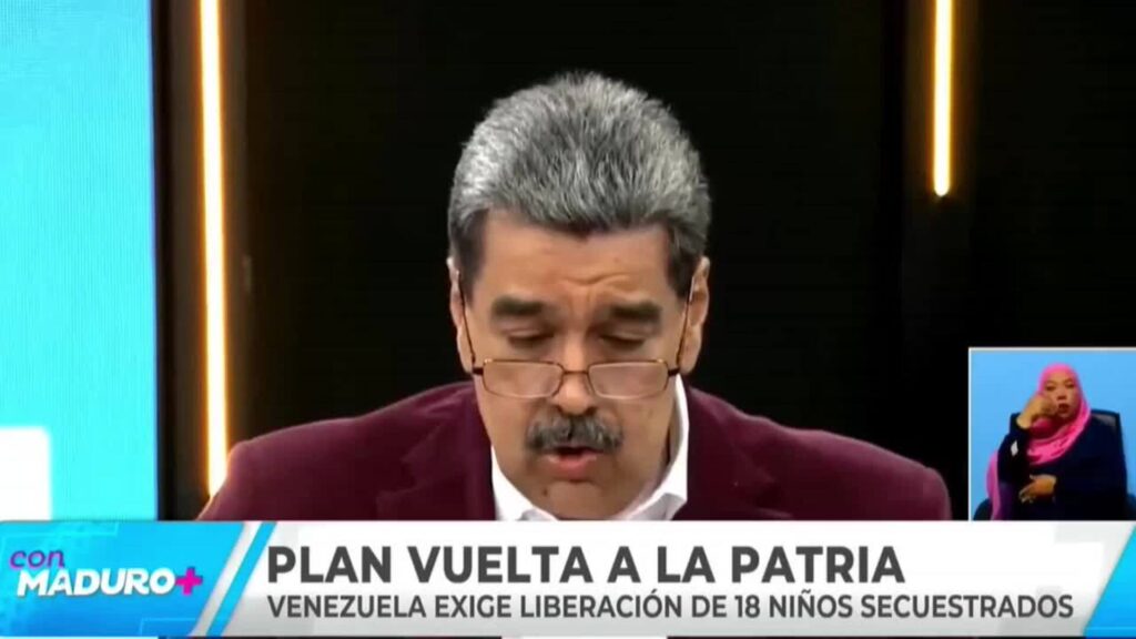 Maduro pedirá a León XIV que ayude a rescatar a 18 niños “secuestrados” en Estados Unidos Maduro pedirá a León XIV que ayude a rescatar a 18 niños “secuestrados” en Estados Unidos